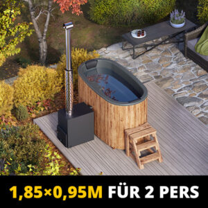 Badezuber für 2 Pers. 1,85×0.95m mit GFK Einsatz